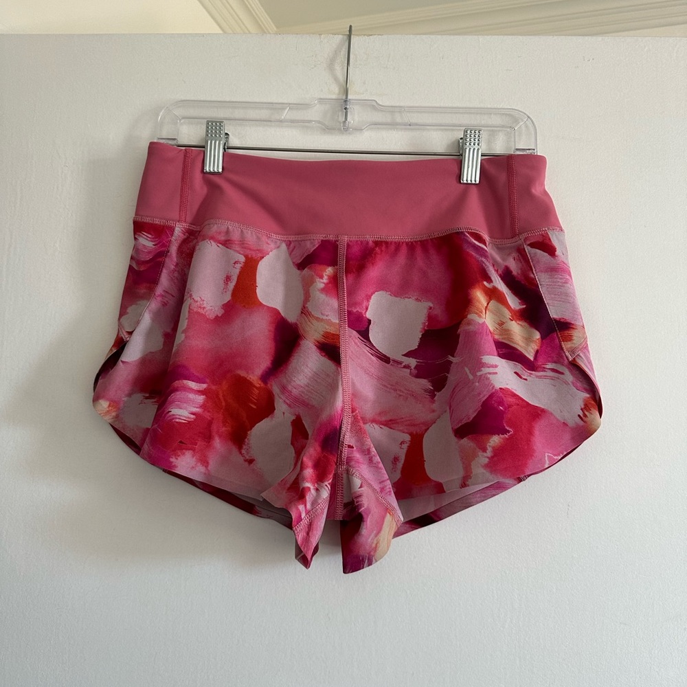 Athleta Pink Printed Run with It 3.5” Short Athletic Running Shorts size Small - Picture 6 of 11